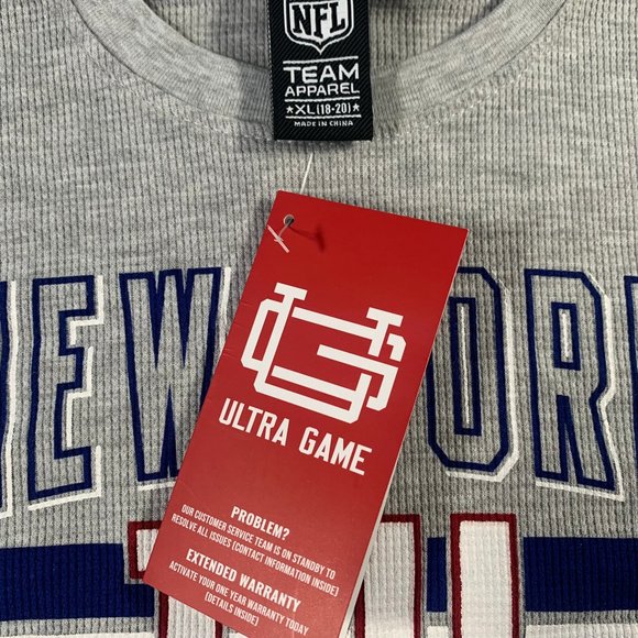 NFL NEW YORK GIANTS LONG SLEEVE SHIRT YOUTH XL , NWT - Picture 4 of 9